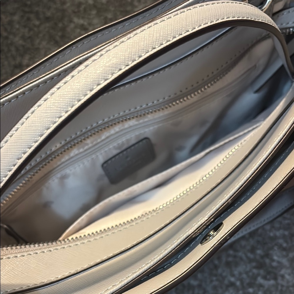 Kate Spade Gray Satchel with Structured Design and Top Handles - Picture 3 of 6